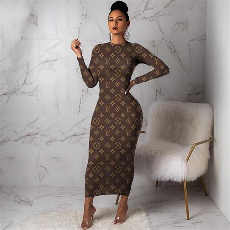 louis vuitton long dress|Louis Vuitton bodycon dress.